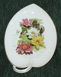 Serving Plate with Painted Flowers - by Dagny