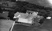 Aerial View of the House & Barns