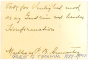 Martha Ammentorp & Præst P.B. Ammentorp - Thorning 1929-1947 - 'Tak for venlighed mod os og Gudrund ved hendes konfirmation'